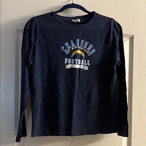 Women’s  Vintage Navy Blue Chargers Long Sleeve Shirt